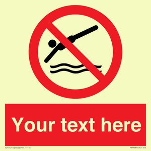 Custom prohibition no diving